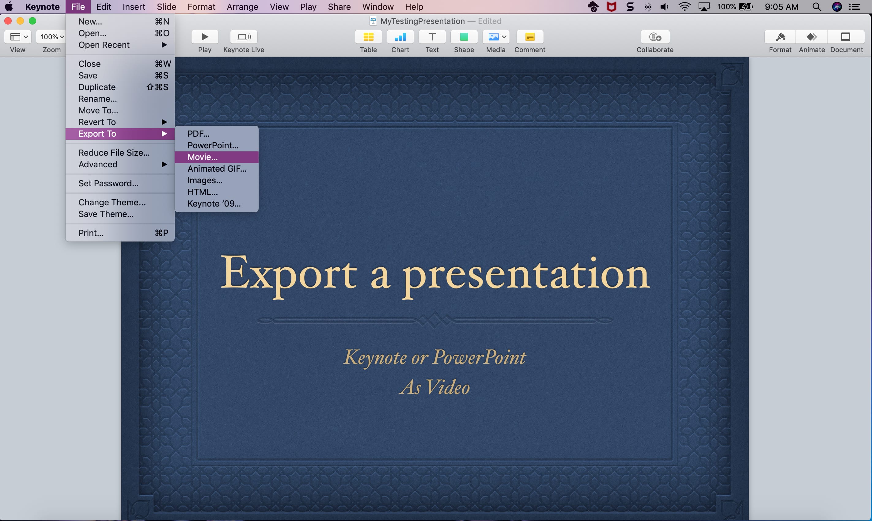 Create your first presentation in Keynote on Mac - Apple Support